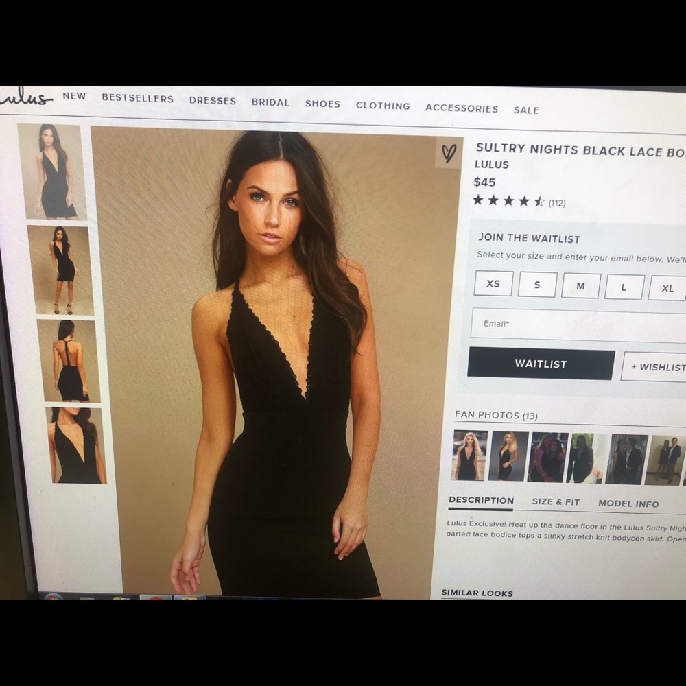 Black bodycon dress